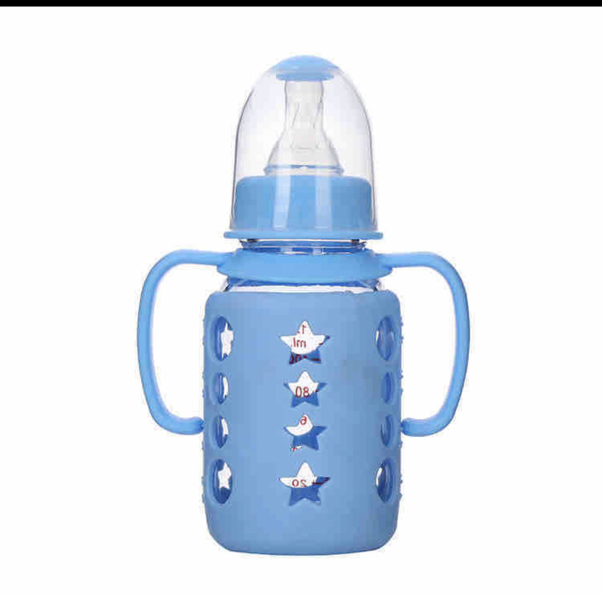 Mamadera vidrio con silicona 120 ml (6102)