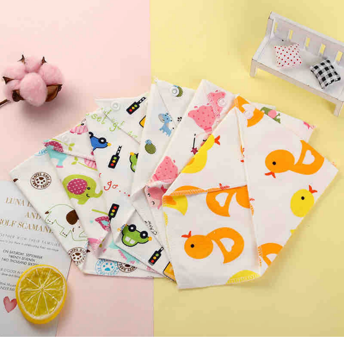 pack 12 baberos triangulo(1517)