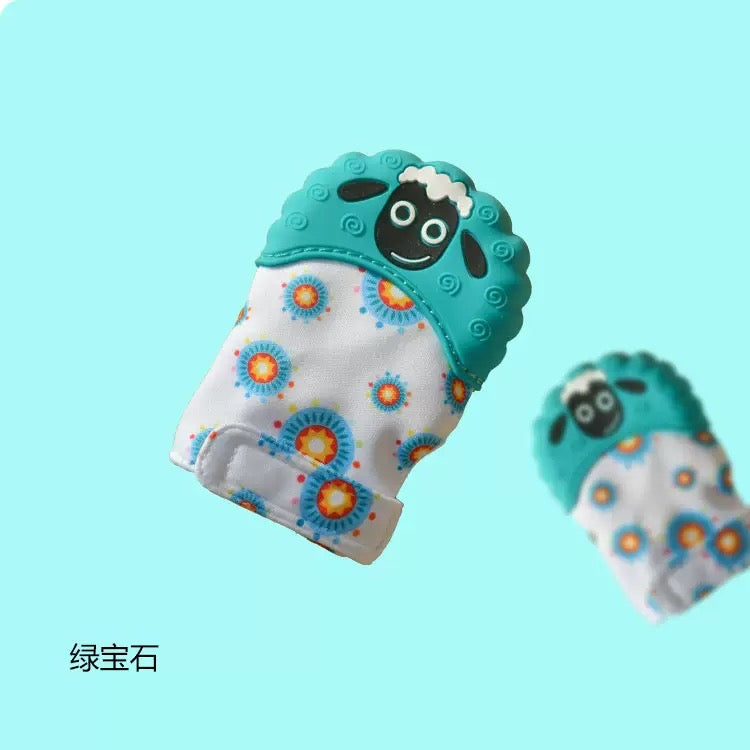 guante mordedor diseño oveja