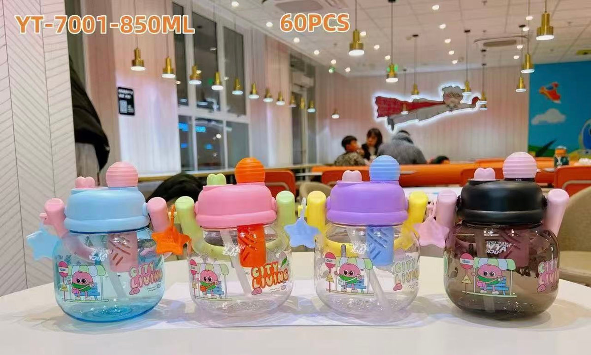 Botella con bombilla 650ml(YT-7001)