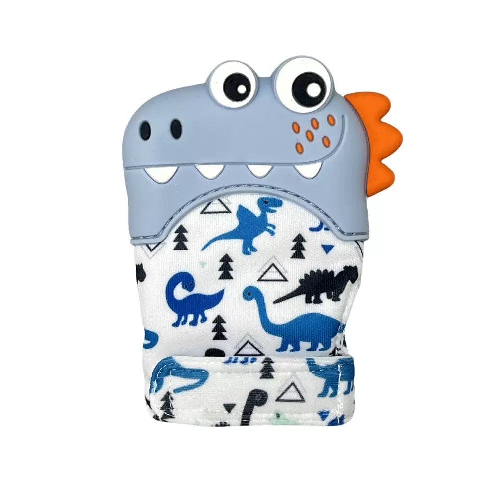 guante mordedor diseño dinosaurio
