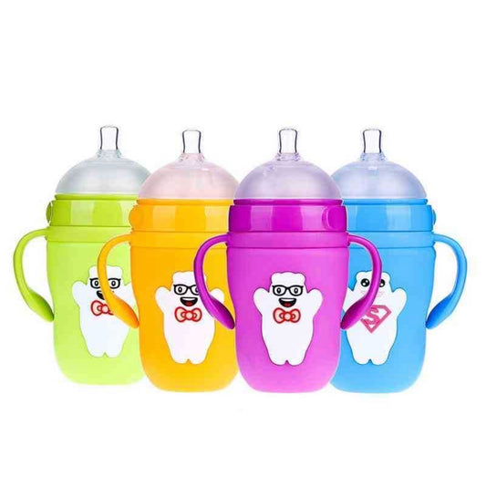 Mamadera vidrio con silicona 240ml