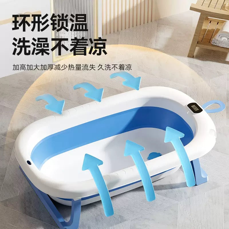 Bañera plegable de silicona con termómetro (90-41)