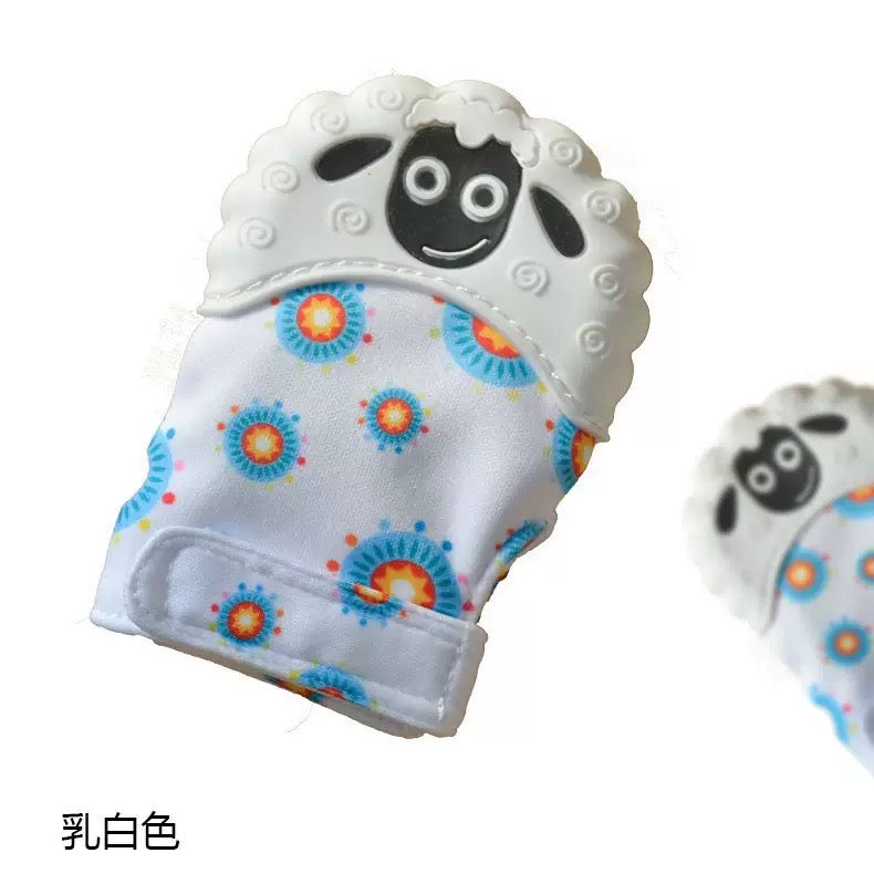guante mordedor diseño oveja
