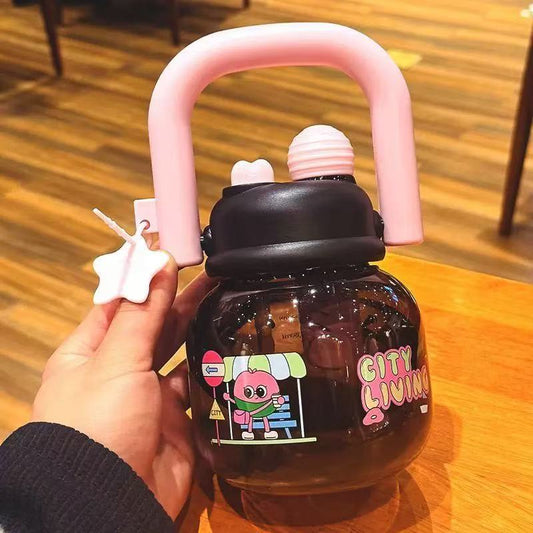Botella con bombilla 650ml(YT-7001)