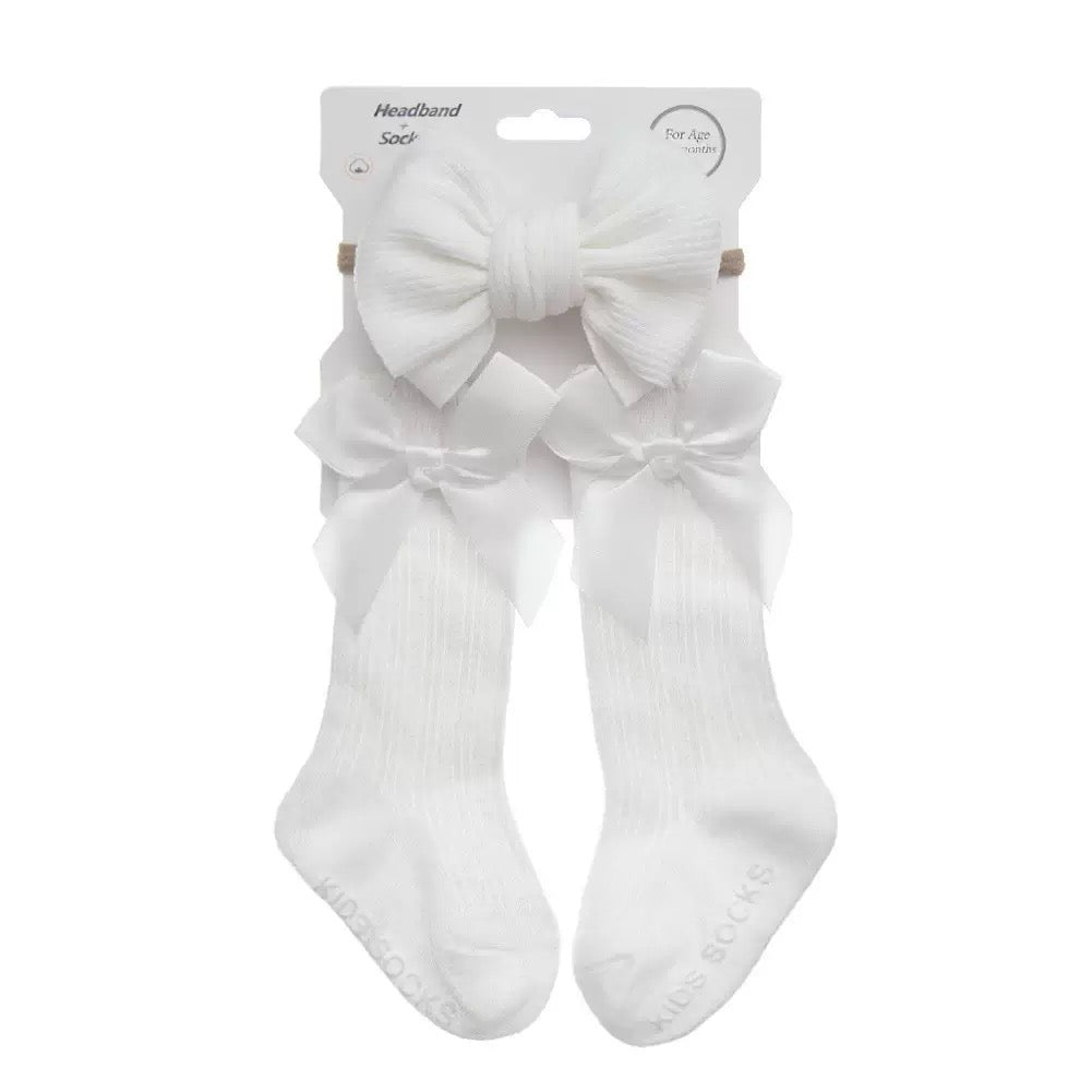 Set cintillo con calcetín para niñas (90-56)