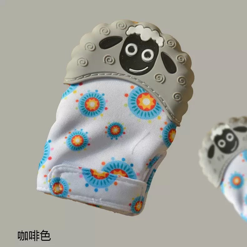 guante mordedor diseño oveja