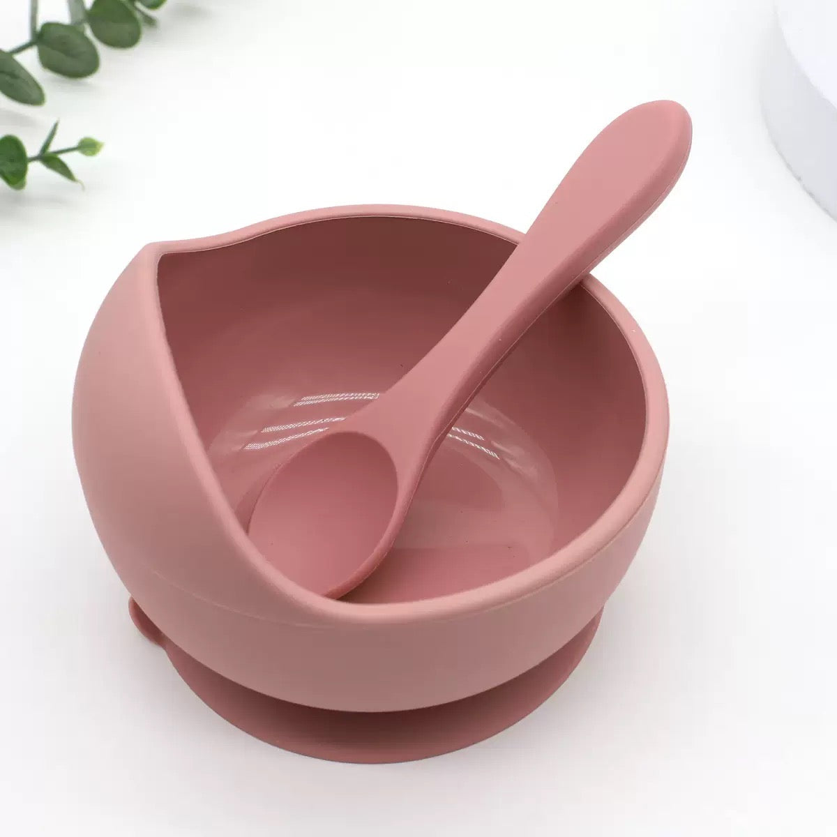 set tazón silicona con cubiertos para bebé （99-63）
