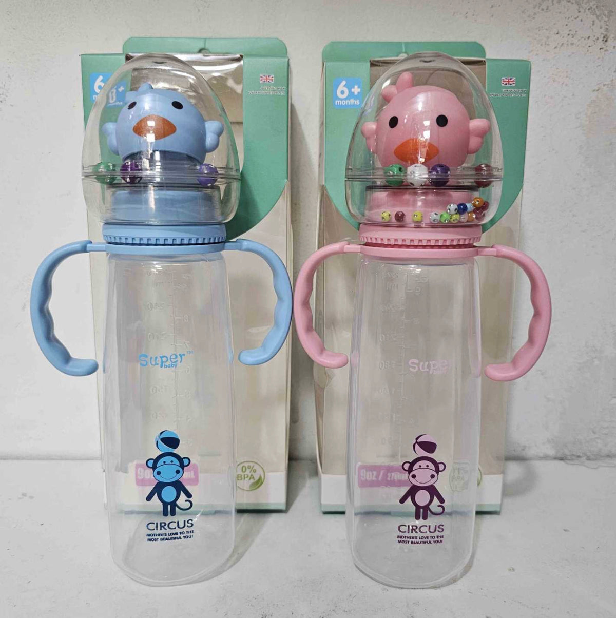 mamadera con juguete sonajeros 270 ml (019F)