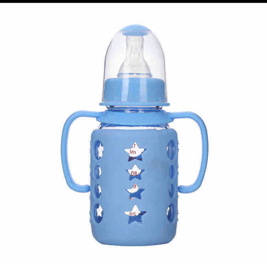 Mamadera vidrio con silicona 120 ml (6102)