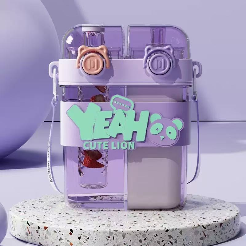 Botella doble con bombilla (007)