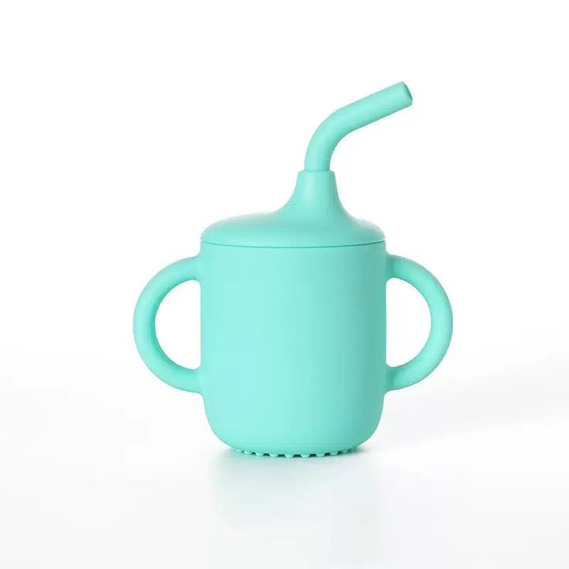 vaso silicona con bombilla para bebé(99-64)