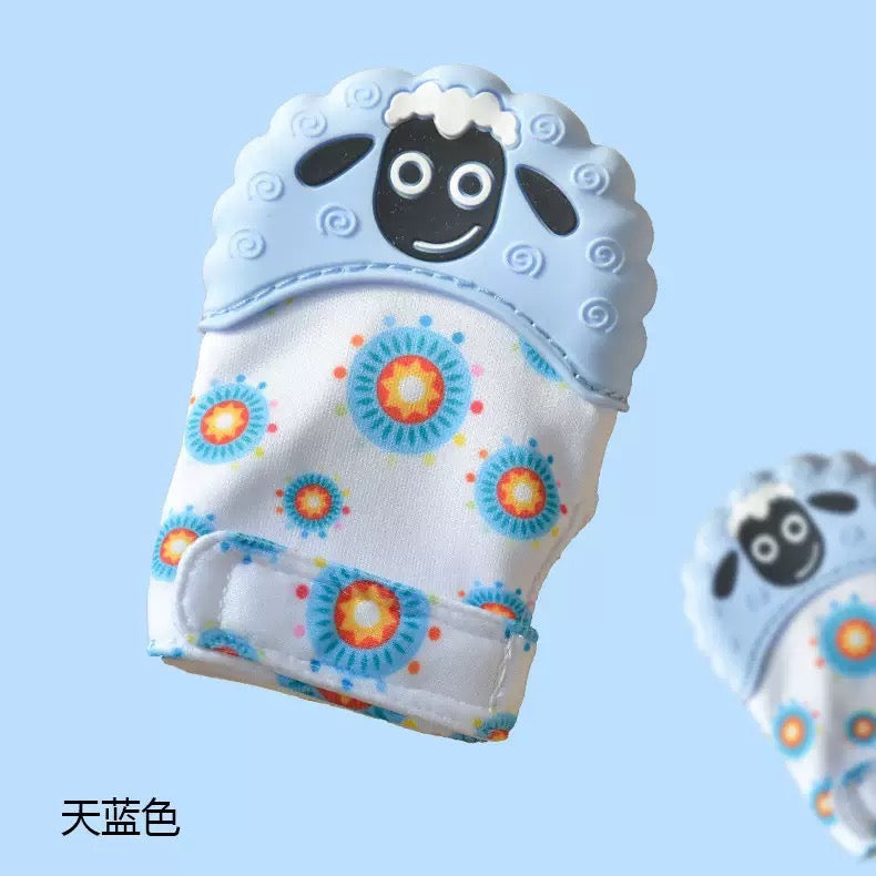 guante mordedor diseño oveja