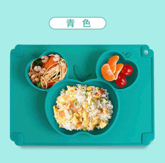 plato silicona diseño manzana(P-188)