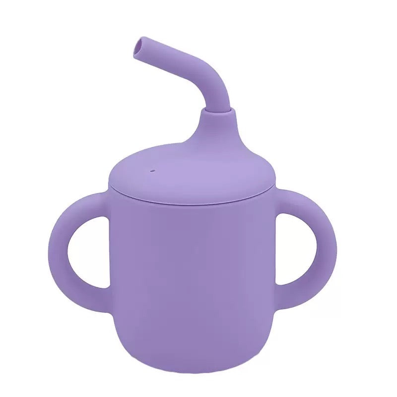 vaso silicona con bombilla para bebé(99-64)