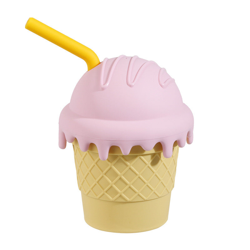 Vaso de silicona con pajita para helado (99-185)