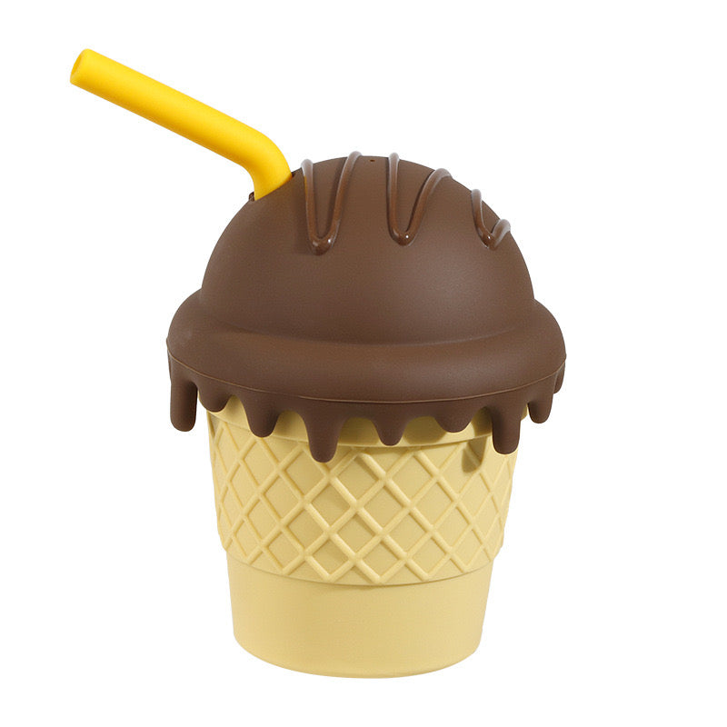 Vaso de silicona con pajita para helado (99-185)