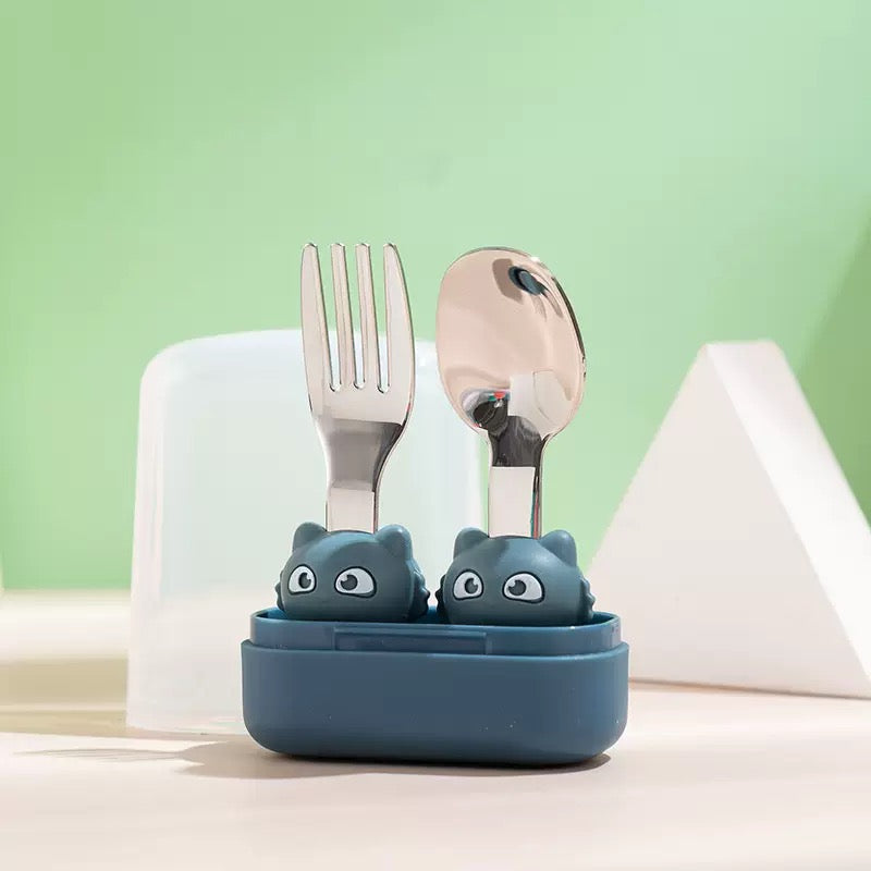 set cubiertos de acero inoxidable para bebe (99-2)