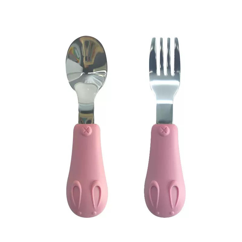 set cubiertos de acero inoxidable para bebe (99-5)