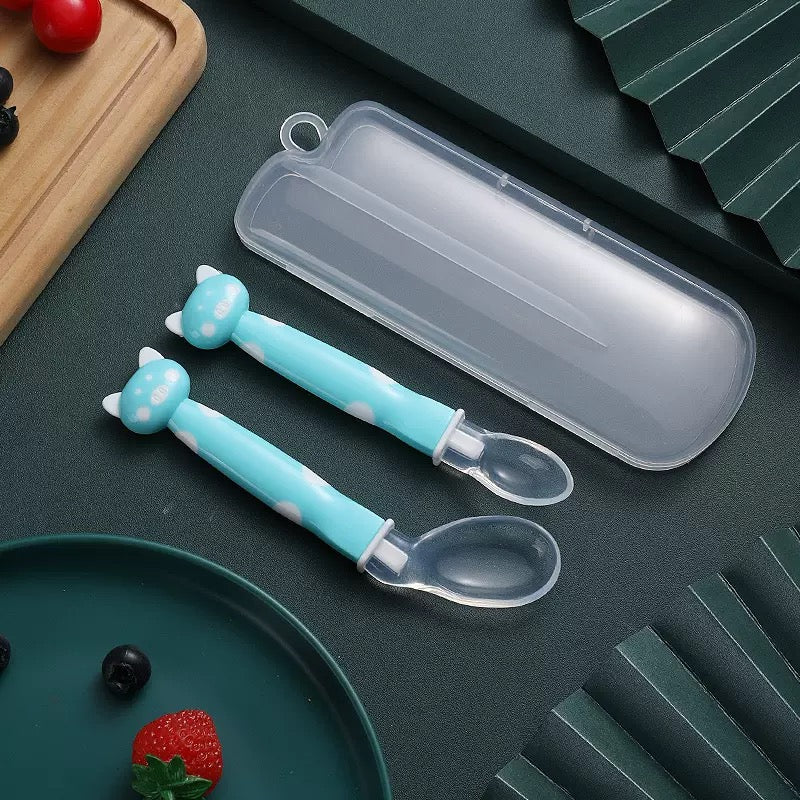 cuchara silicona para bebé 2 pcs (S-2)