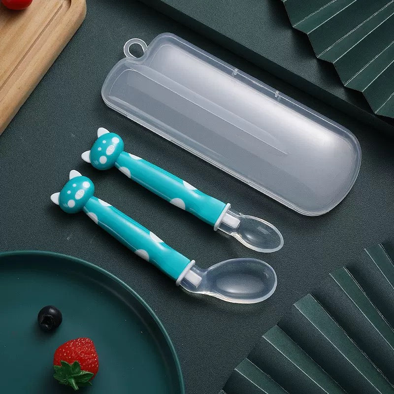 cuchara silicona para bebé 2 pcs (S-2)