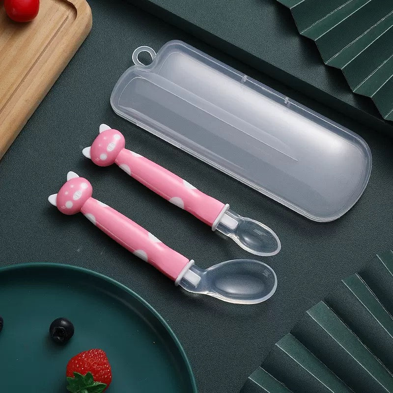 cuchara silicona para bebé 2 pcs (S-2)