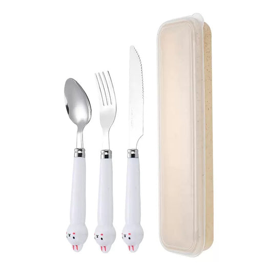 set cubiertos con cajita 3 en 1 （84-249）