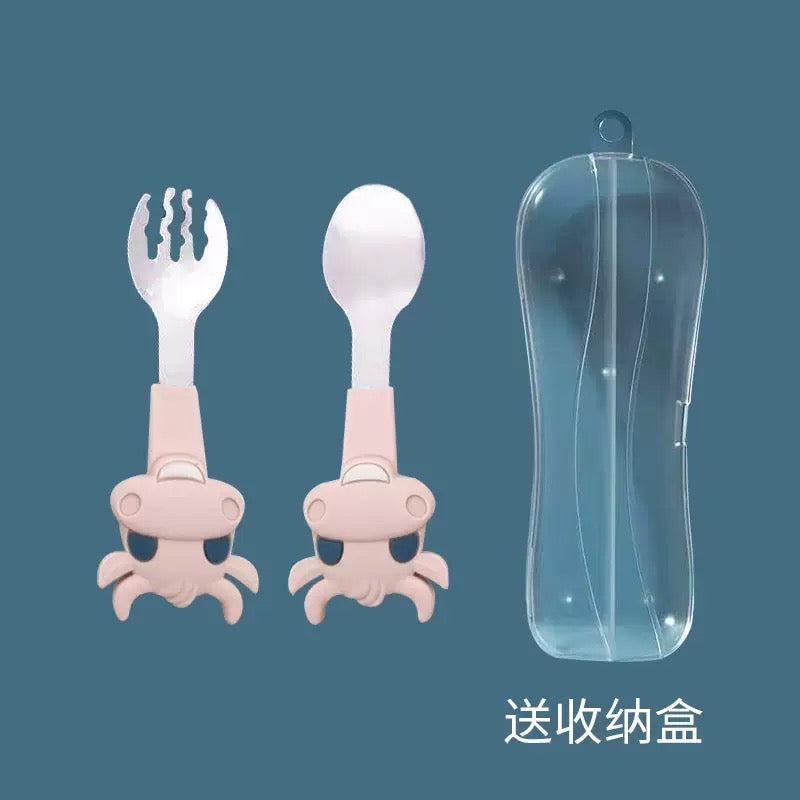set cubiertos de acero inoxidable para bebé （84-274）