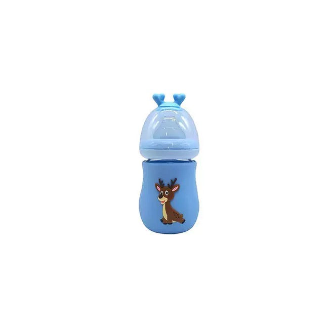 Mamadera vidrio con silicona 180 ml (99-219)