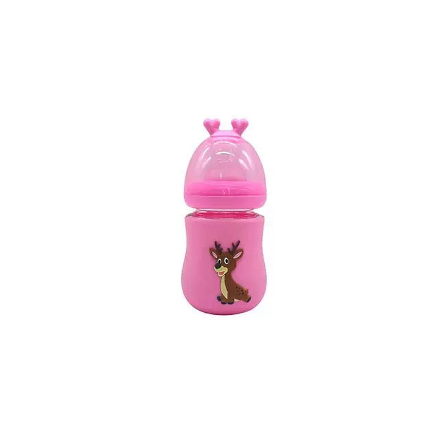 Mamadera vidrio con silicona 180 ml (99-219)