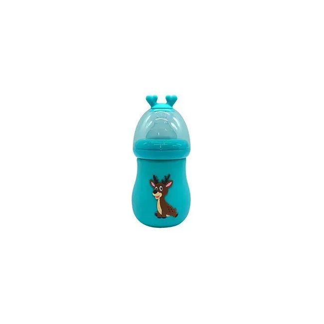 Mamadera vidrio con silicona 180 ml (99-219)
