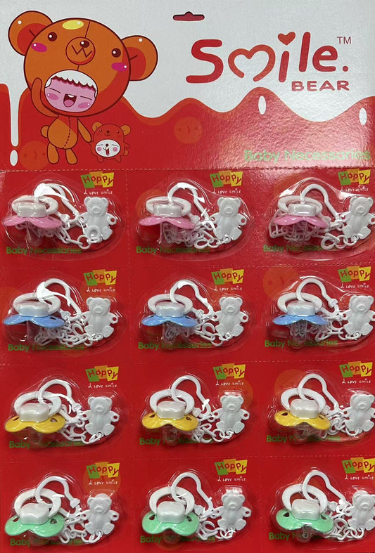 Chupete con cadena 12 pcs